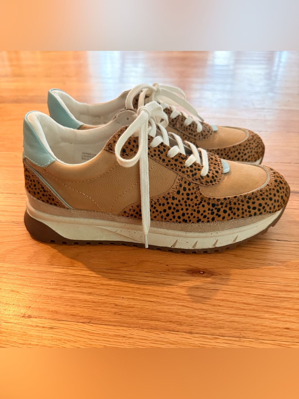 Madewell Leopard Accent Leather Sneakers